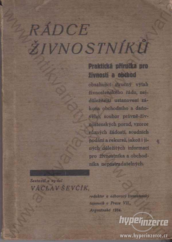 Rádce živnostníků Václav Ševčík 1930 - foto 1