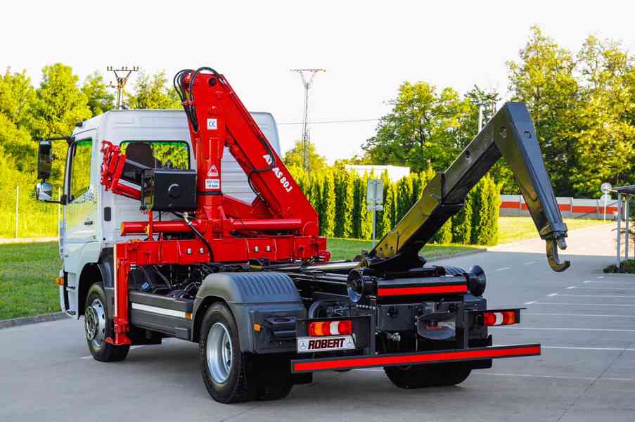 MERCEDES ATEGO HÁKOVÝ NOSIČ KONTEJNERŮ HYDRAULICKÁ RUKA EU6 - foto 90