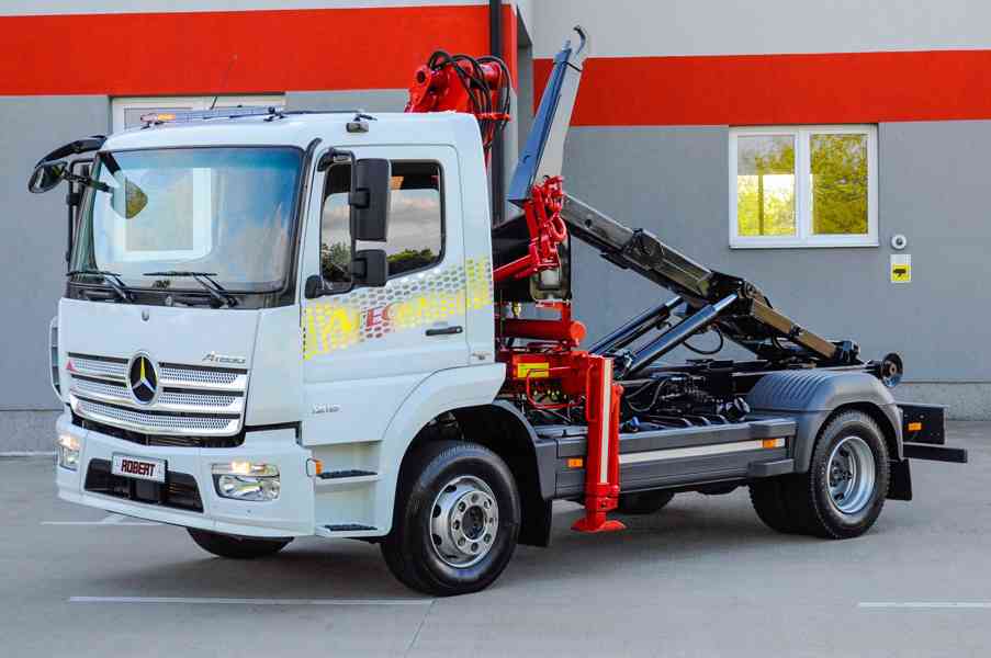 MERCEDES ATEGO HÁKOVÝ NOSIČ KONTEJNERŮ HYDRAULICKÁ RUKA EU6 - foto 84