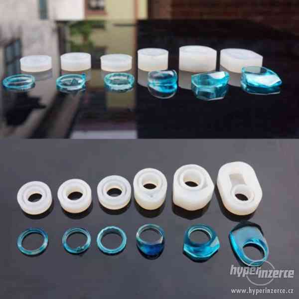 Silikonová forma na výrobu prstýnků 6 ks - foto 2