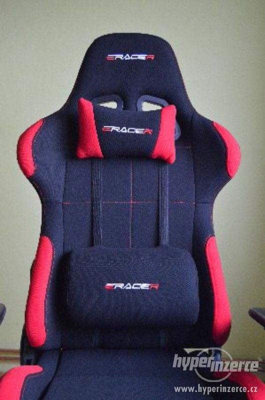 Kancelářská židle, herní křeslo E-Racer F1-02 RED - foto 4