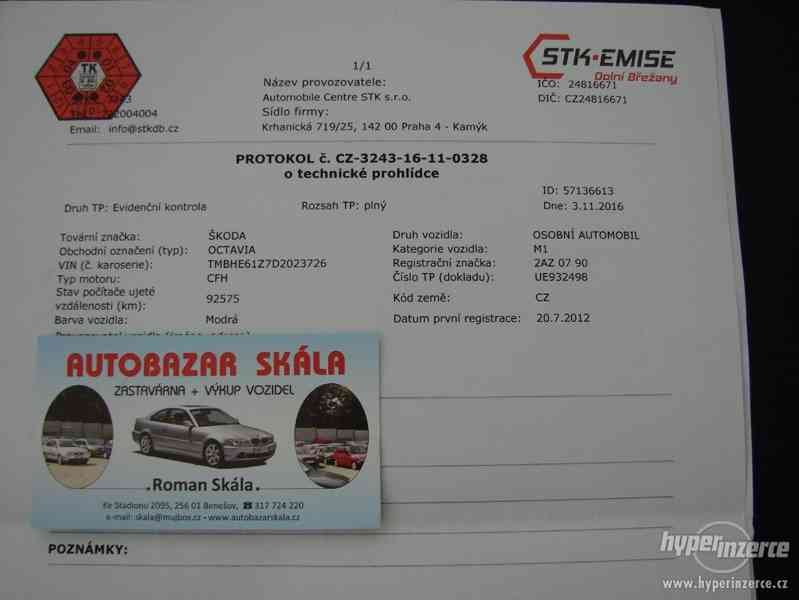 Škoda Octavia 2.0 TDI Combi r.v.2012 2.Maj.serv.kníž.ČR - foto 27