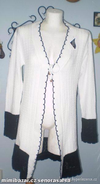 LUXUSNÍ SVETR S HÁČ.NÁPLETY vel.M-XL - foto 3