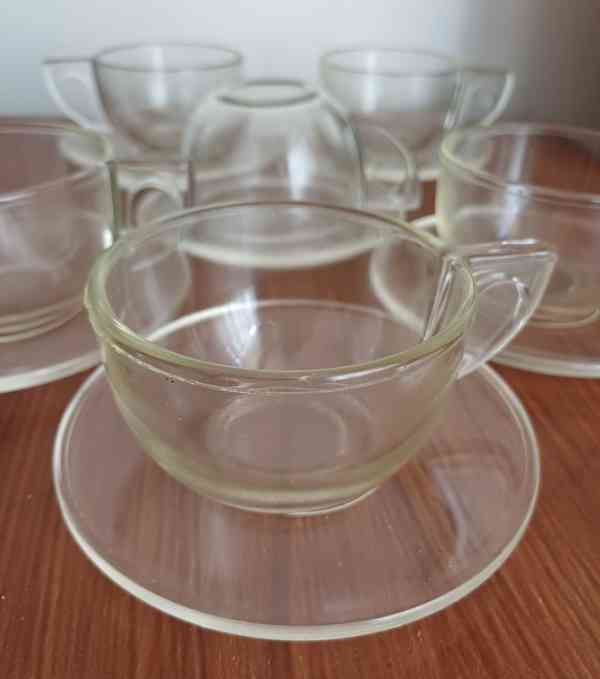 Retro  šálky s podšálky z varného skla SIMAX - foto 2