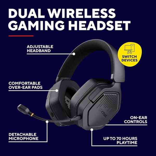 Prodám nová sluchátka GXTrust Ravox Wireless Gaming Headset 