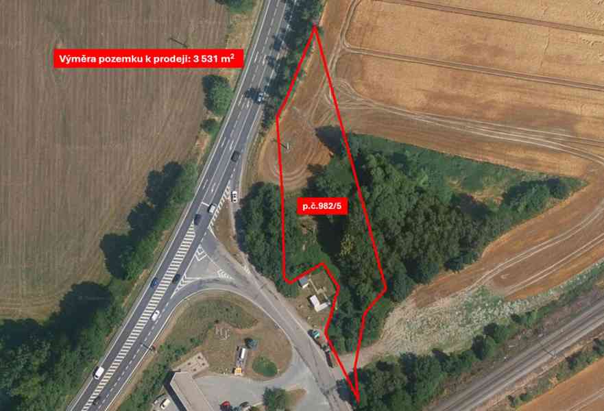 Pozemek Bystřice u Benešova - 3 531 m2, ostatní plocha - foto 6