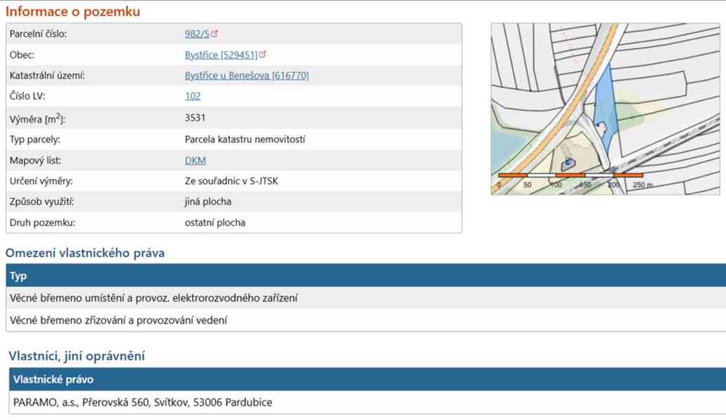 Pozemek Bystřice u Benešova - 3 531 m2, ostatní plocha - foto 7