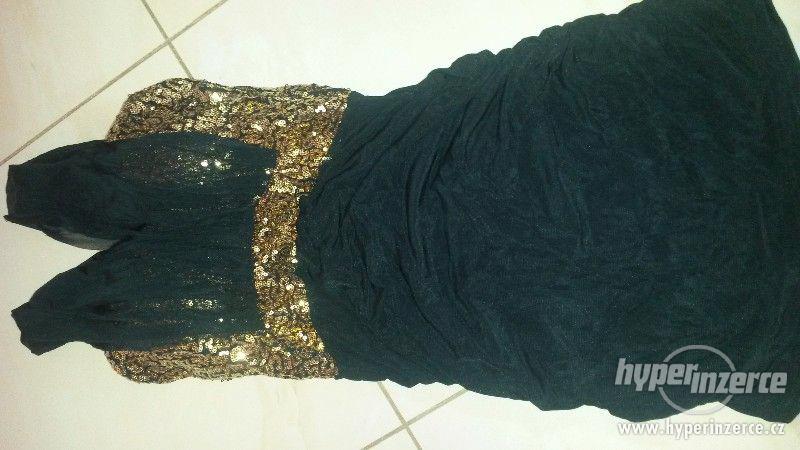 Černo zlaté šaty - foto 1
