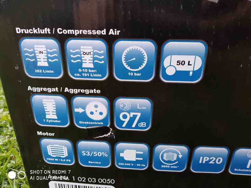 Prodám NEPOUŽITÝ olejový Kompresor ROWI DKP 1800/50/1 S- 50 - foto 7