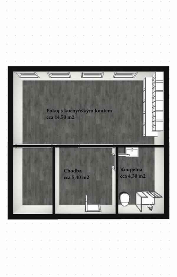 PRONÁJEM ÚTULNÉHO PROSTORNÉHO BYTU 1+KK, BRNO – MALOMĚŘICE  - foto 17