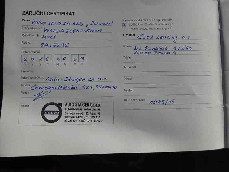 Volvo XC 60 2.4 D4 AWD r.v.2016 (140 kw) Koupeno v ČR - foto 27