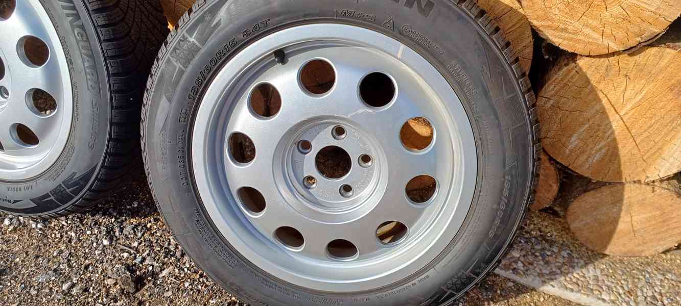 Ultralehké kované ALU Audi 15" 5x100 zachovalé+zánovní pneu - foto 8