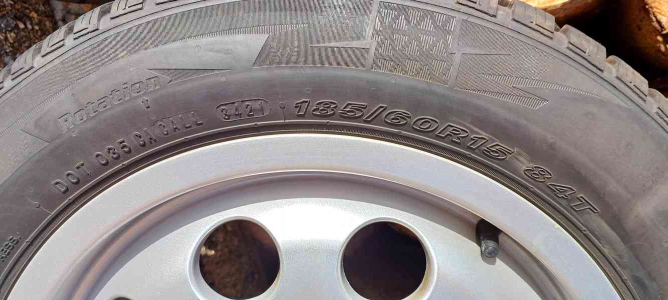 Ultralehké kované ALU Audi 15" 5x100 zachovalé+zánovní pneu - foto 11