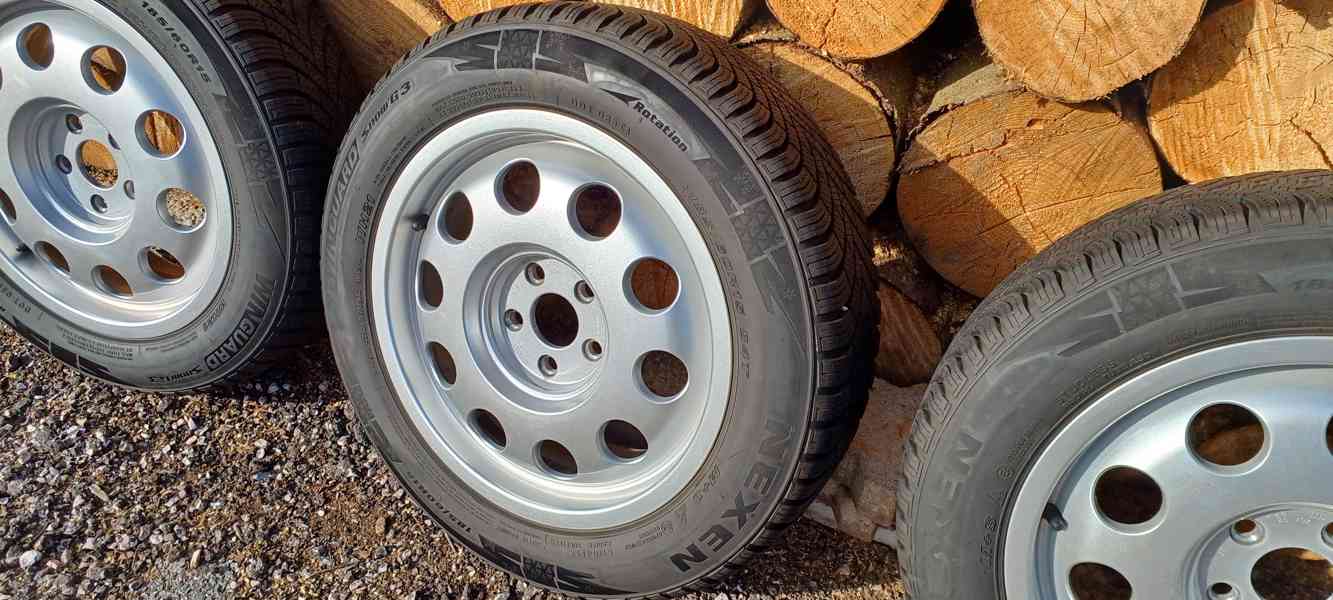 Ultralehké kované ALU Audi 15" 5x100 zachovalé+zánovní pneu - foto 5