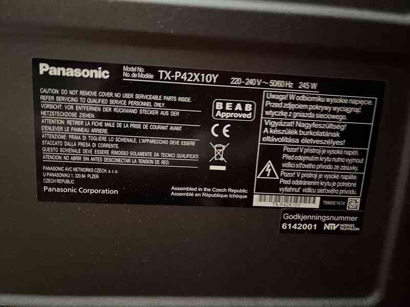 Televize Panasonic VIERA TX-P42X10Y - foto 6