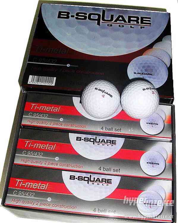 Prodám sadu 4 golfových míčků B-Square Ti-metal C95/432 - foto 1