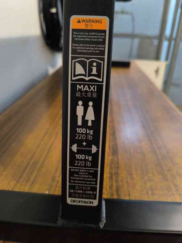 Posilovací lavice Decathlon Corength – pevná - foto 2