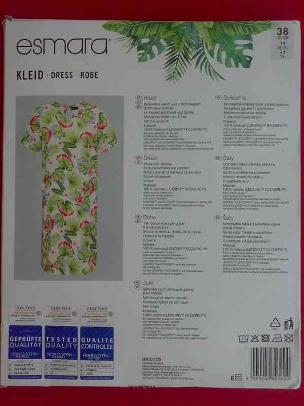 Nové dámské letní šaty ESMARA, viskóza, vel. 38 - vel. S - foto 2