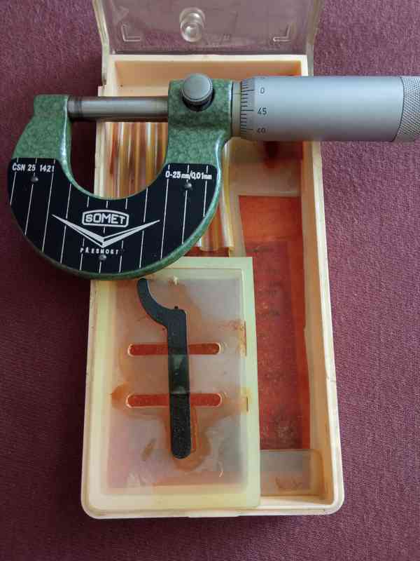 Mikrometr Somet 0-25 mm -100% funkční, orig. balení. - foto 1