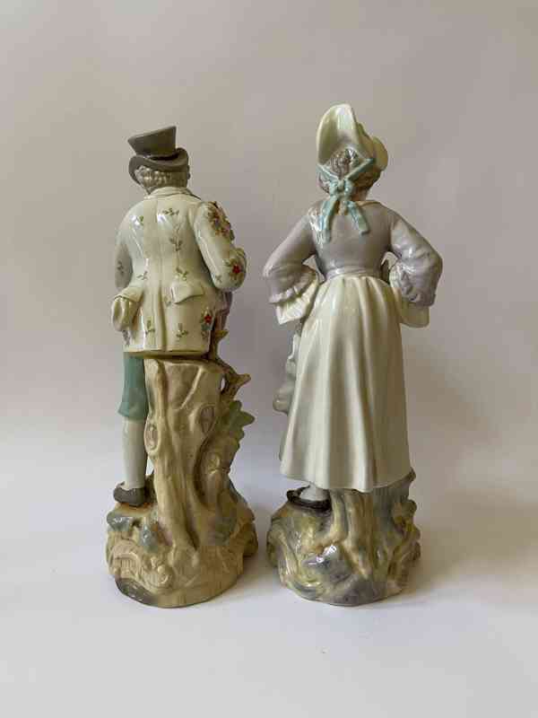 Porcelánové párové figury 39 cm - foto 3