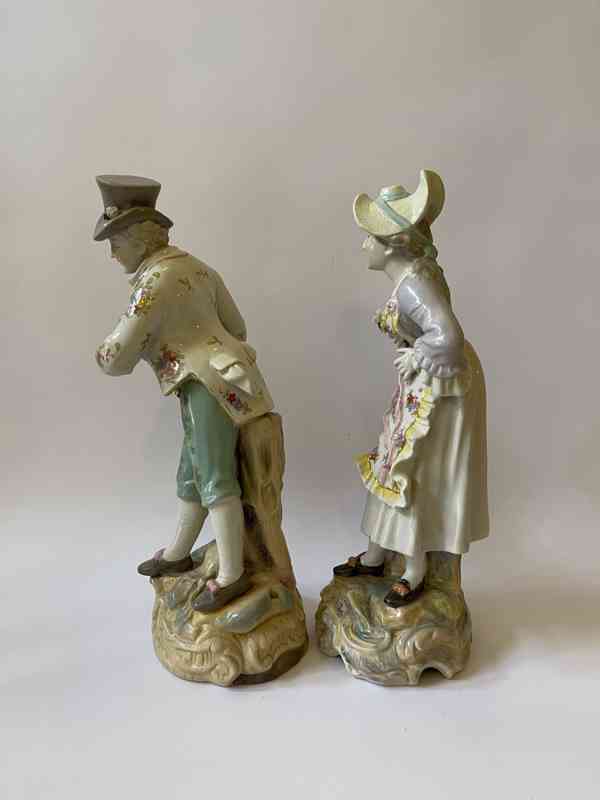 Porcelánové párové figury 39 cm - foto 2