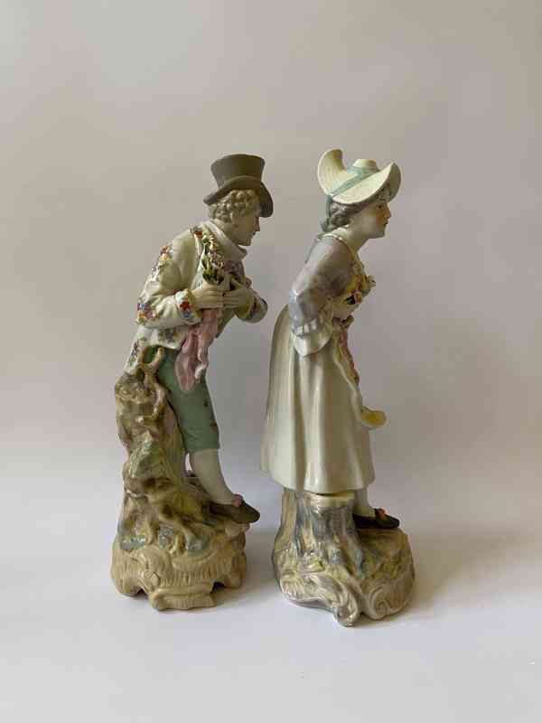 Porcelánové párové figury 39 cm - foto 4