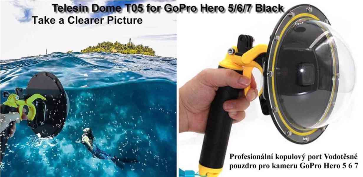 TELESIN  Vodotěsné pouzdro pro GoPro Hero 5 6 7 - foto 1