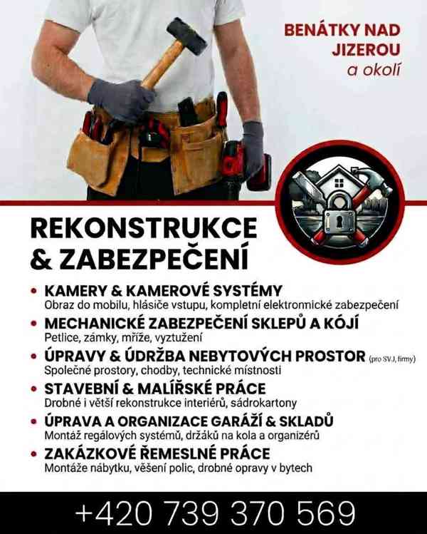 Rekonstrukce a zabezpečení sklepů, kójí, kamery