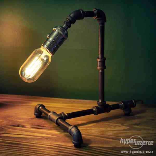 Stolní industriální lampa Steel Pipe - foto 1
