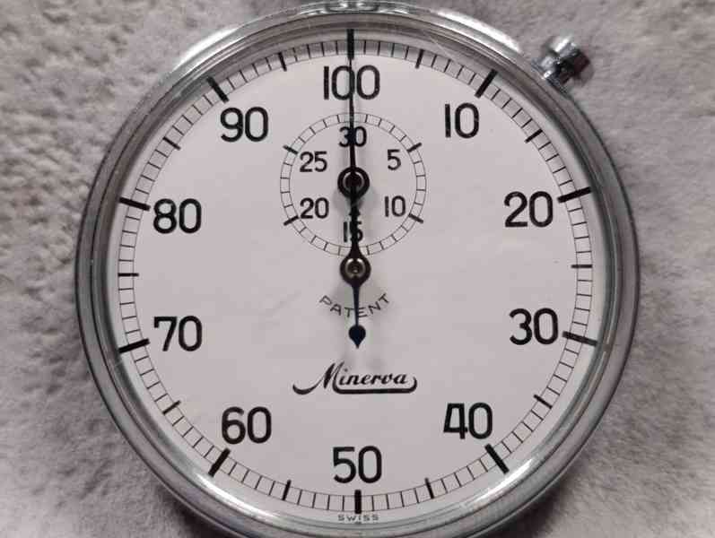 Staré kapesní Švýcarské stopky MINERVA - foto 11