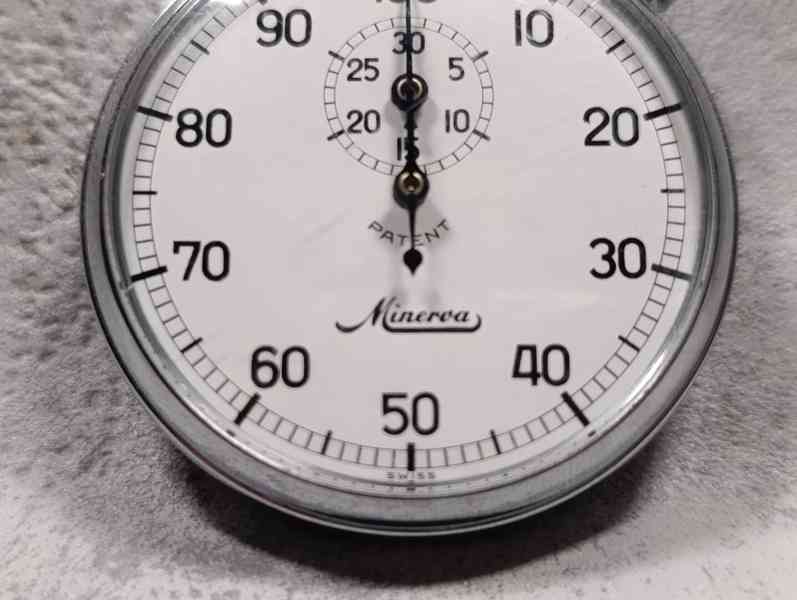 Staré kapesní Švýcarské stopky MINERVA - foto 10