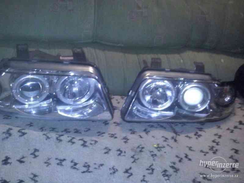 Audi A4 b5 Přední světla ANGEL EYES CHROM FACELIFT - foto 3