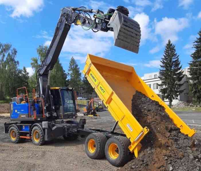 komplet! 20t bagr Volvo EW160 tilt+2D nivelace /přívěs - foto 2