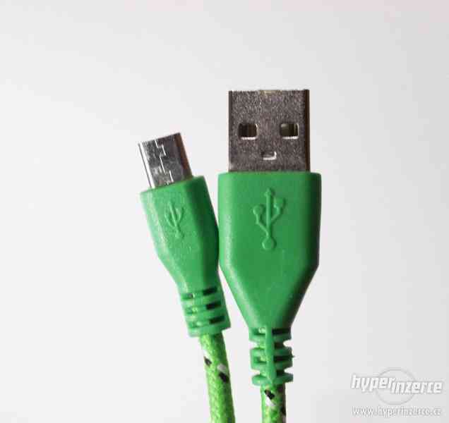 USB kabel zelený 2m - foto 1