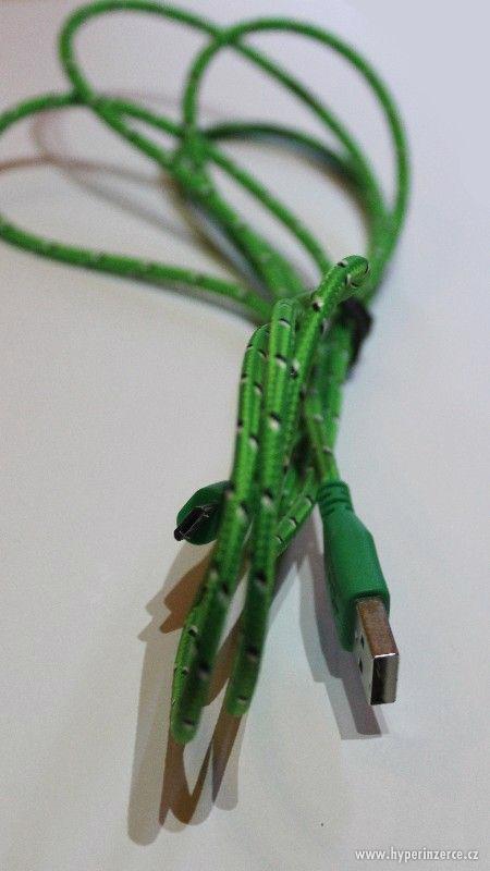 USB kabel zelený 2m - foto 3