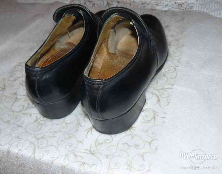 Pánská kožená společenská obuv vel. 27 1/2= 41,5= 7,5  černá - foto 3