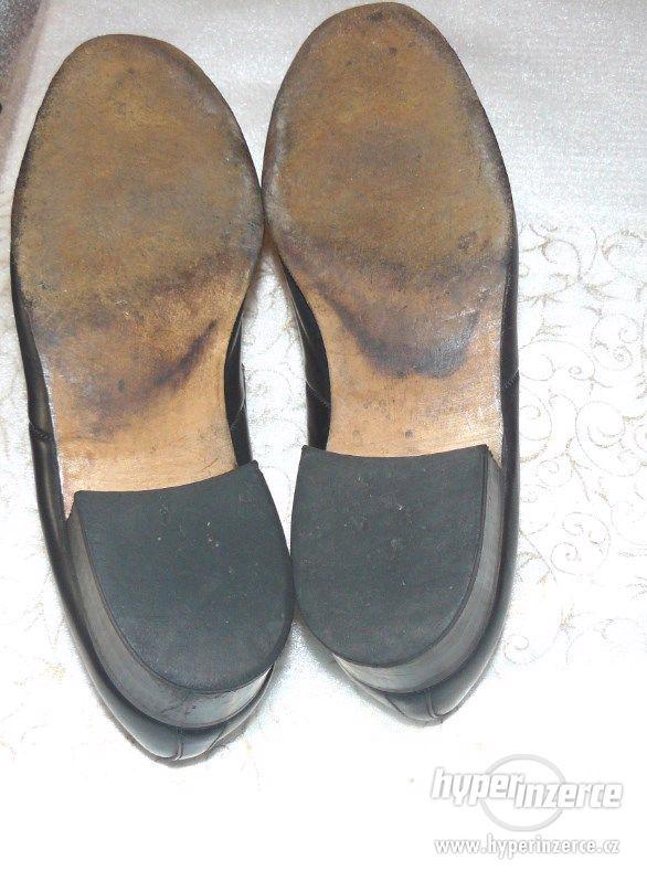 Pánská kožená společenská obuv vel. 27 1/2= 41,5= 7,5  černá - foto 6