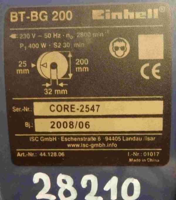 El. stolní bruska BT-BG 200 (15497.)   - foto 4