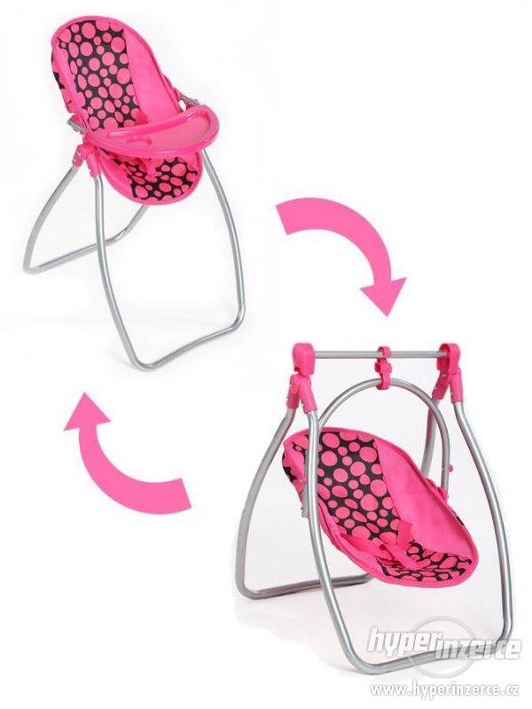 JÍDELNÍ ŽIDLIČKA A HOUPAČKA 2V1 PRO PANENKY - foto 1