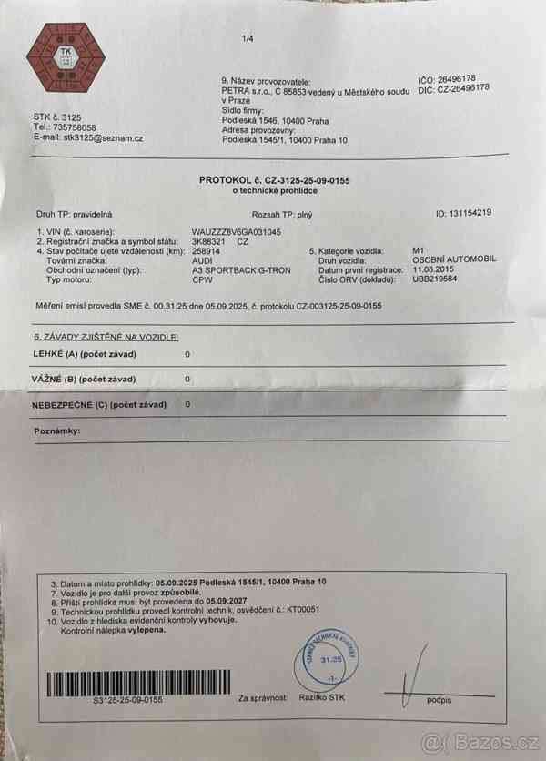 Audi A3 1,4   Sportback g-tron/CNG - foto 4