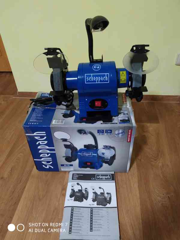Prodám NEPOUŽITOU Dvoukotoučovou brusku Scheppach BG 150.  - foto 4