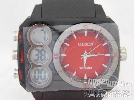Pánské hodinky s LCD displejem Ohsen 50 m vodotěsné, - foto 6