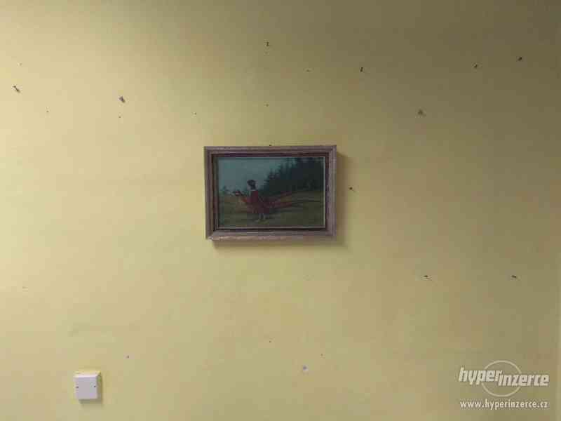 Obraz malovaný na desce signován vpravo dole - foto 2