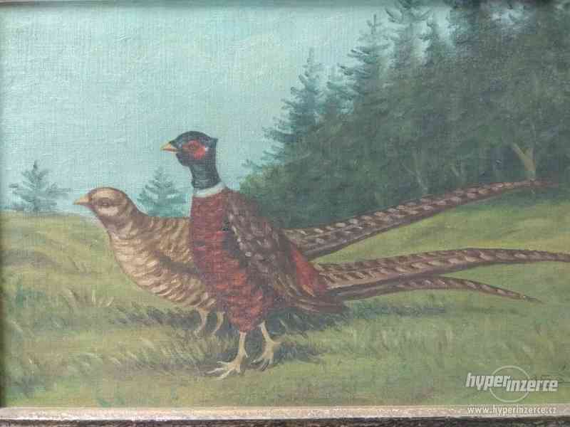 Obraz malovaný na desce signován vpravo dole - foto 5