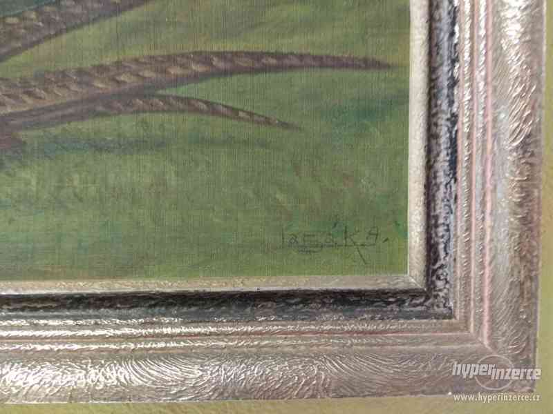 Obraz malovaný na desce signován vpravo dole - foto 6