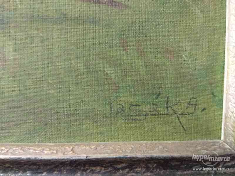 Obraz malovaný na desce signován vpravo dole - foto 7