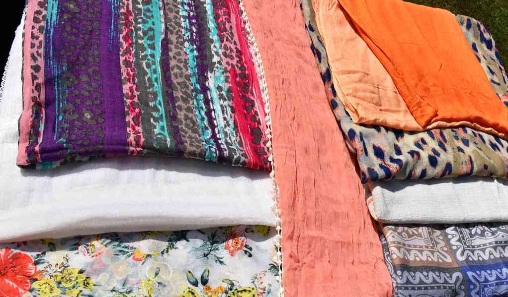 Šátky velké bavlna i polyester různé