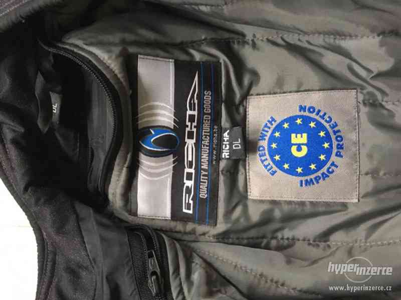 Nová textilni bunda Richa na motorku velikosti DL s chrániče - foto 2