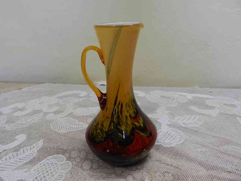 Hezký starý skleněný barevný Džbánek Carlo Moretti Murano - foto 3
