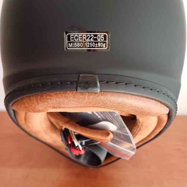 Moto přilba Black ROYALE SOLID Retro - foto 5